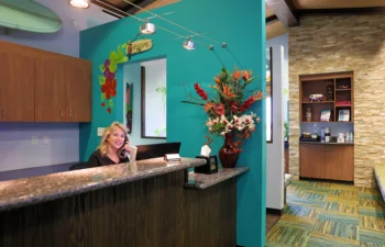 Receptionist Smiling